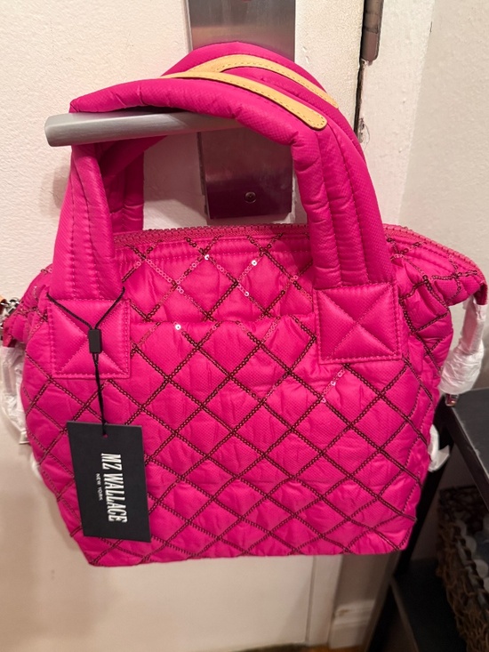 MZ Wallace Handbags - MZ Wallace Sutton Deluxe Size S Fuchsia with Sequin NWT